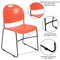 Flash Furniture Orange Plastic Stack Chair, PK5 5-RUT-188-OR-GG - alternate 2